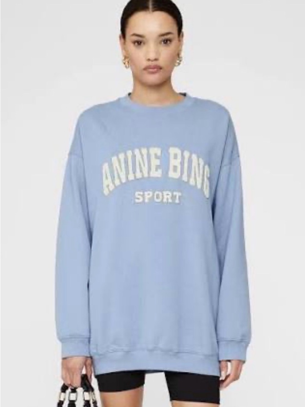 Anine Bing Powder Blue 'Anine Bing Sport' Oversized Sweatshirt